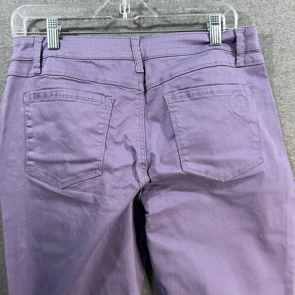 Laurie Felt Wave Denim 5-Pocket Crop Straight Jeans Dusty Lilac, Petite 14 - Picture 10 of 12